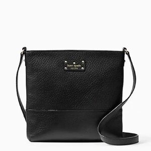 KATE SPADE CORA PEBBLED LEATHER BLACK CROSSBODY PURSE BAG